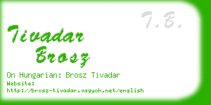tivadar brosz business card